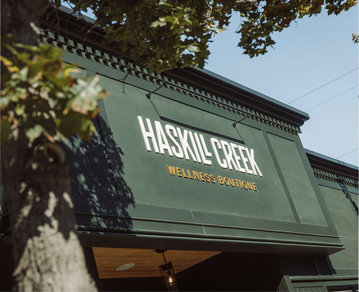 Haskill Creek Natural Wellness Boutique storefront and entrance at 33 Baker Avenue in Whitefish, Montana.